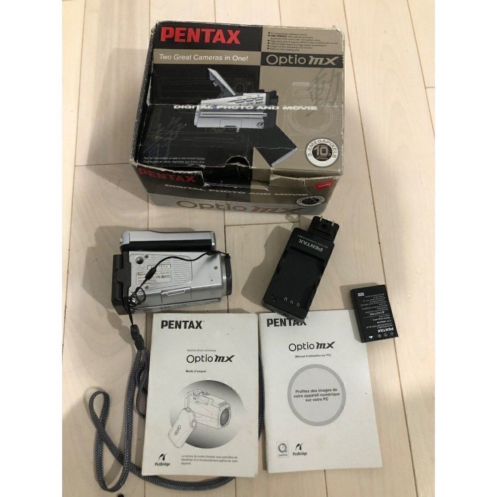 Vintage PENTAX Optio MX Digital Camera - Silver